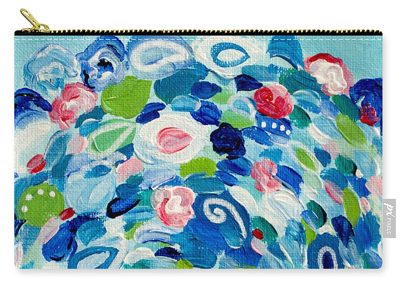 Bird Carry-all Pouch featuring the painting Fancy Peacock by Beth Ann Scott