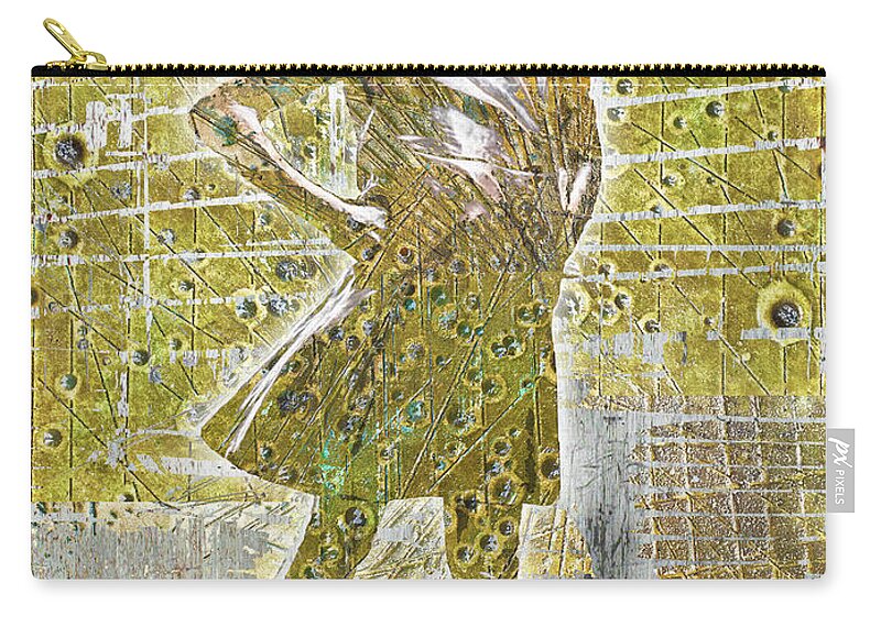 Fearless Zip Pouch featuring the painting Fearless Girl Future Is Female 2 by Tony Rubino