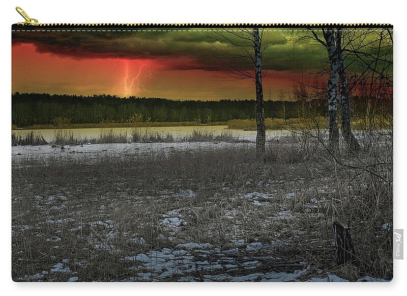 Photography Zip Pouch featuring the photograph February Like A Master by Aleksandrs Drozdovs