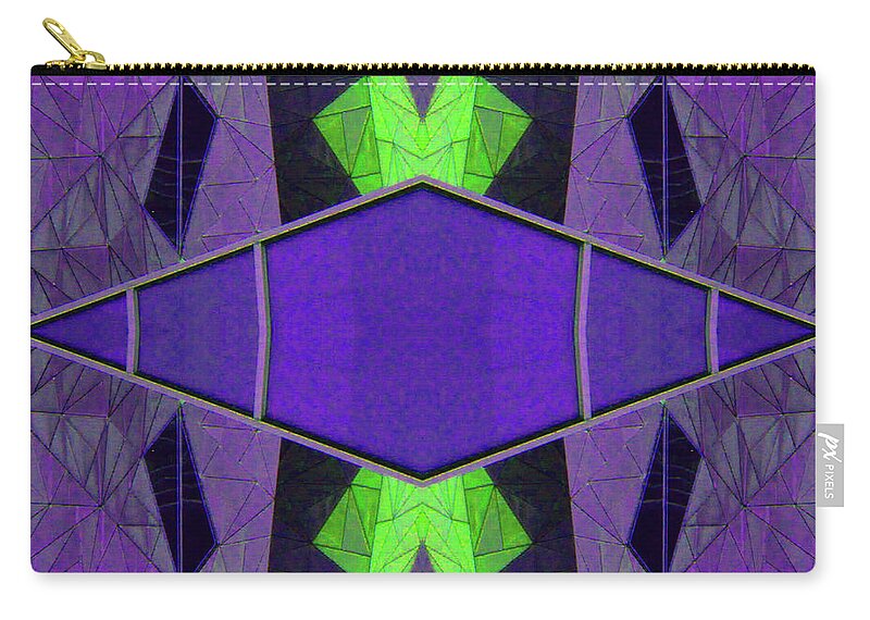 Abstract Zip Pouch featuring the photograph Federation Square Abstract 7 by Randall Weidner