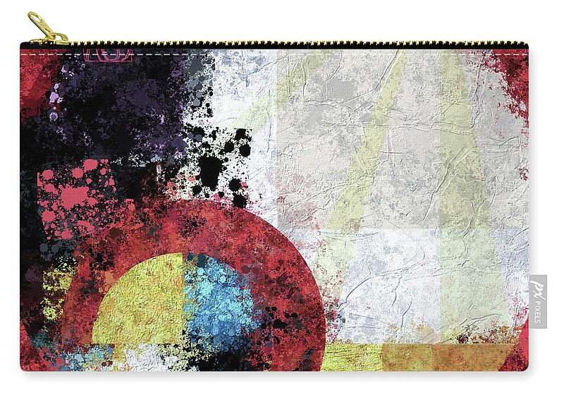 Abstract Zip Pouch featuring the painting Fiery Time Flies by Horst Rosenberger
