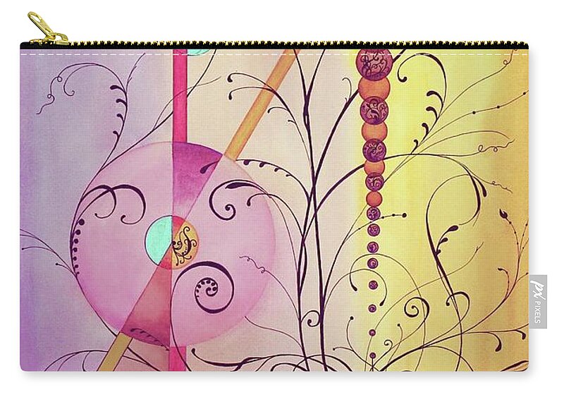 Kim Mcclinton Carry-all Pouch featuring the painting Filigree Flight by Kim McClinton