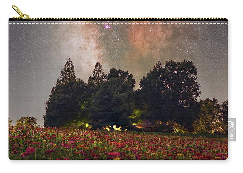 Nightscape Zip Pouch featuring the photograph Fire and Flowers by Grant Twiss