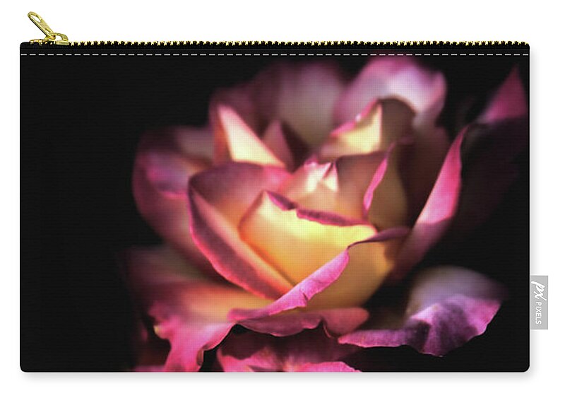 Fire And Ice Zip Pouch featuring the photograph Fire and Ice Roses by Sally Bauer