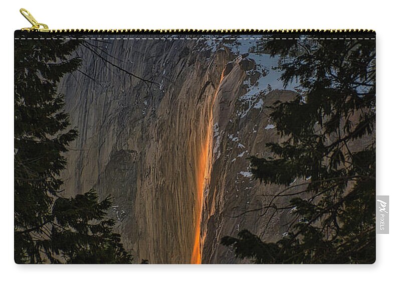 Landscape Carry-all Pouch featuring the photograph Fire Fall Between by Romeo Victor