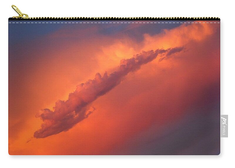 Clouds Zip Pouch featuring the photograph Fire in the Sky by Leslie Porter