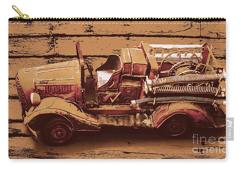 Vintage Zip Pouch featuring the photograph Fire worn by Jorgo Photography