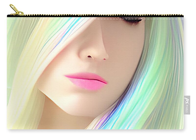 Healer Zip Pouch featuring the digital art First Angelic Beauty by Shawn Dall