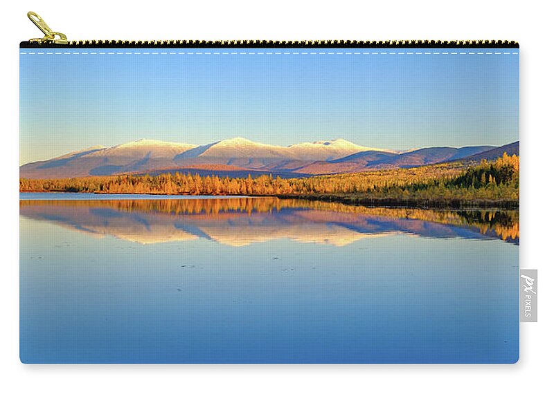 New Hampshire Zip Pouch featuring the photograph First Snow On the Presidential Range 2 by Jeff Sinon
