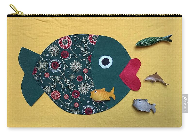 Fish Zip Pouch featuring the photograph Fish Composition by Jan Dolezal