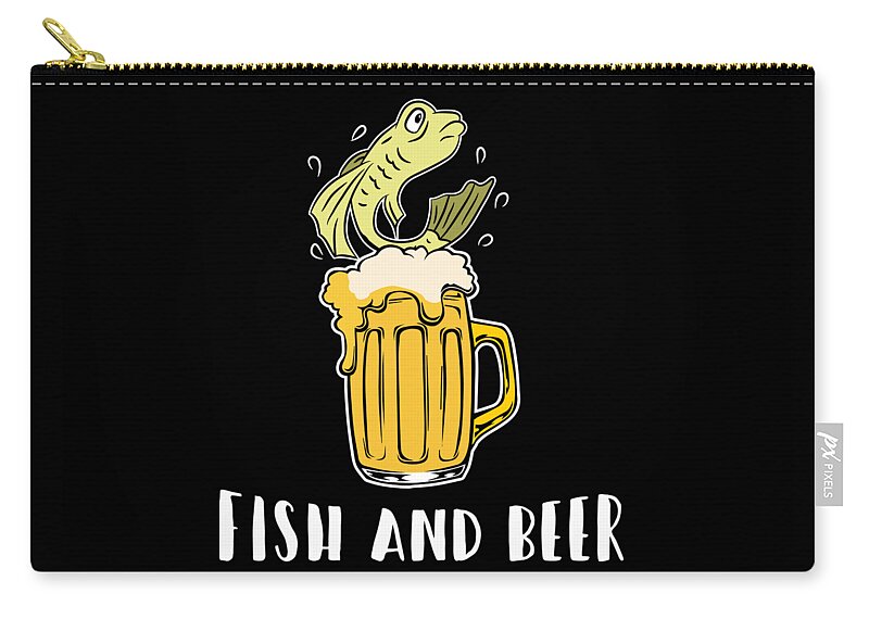 Fishing Beer Fish and Beer Birthday Gift Idea Zip Pouch by