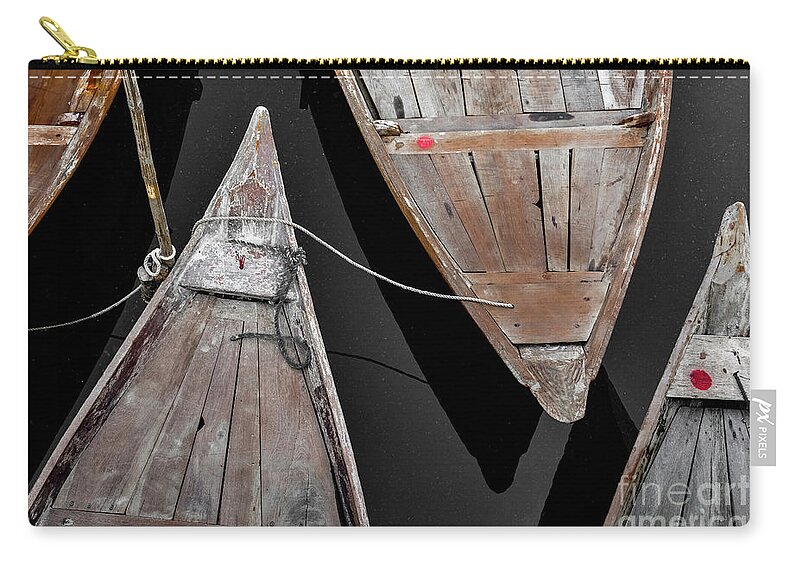 Vietnamese Zip Pouch featuring the photograph Fishing Flotilla by Daniel M Walsh
