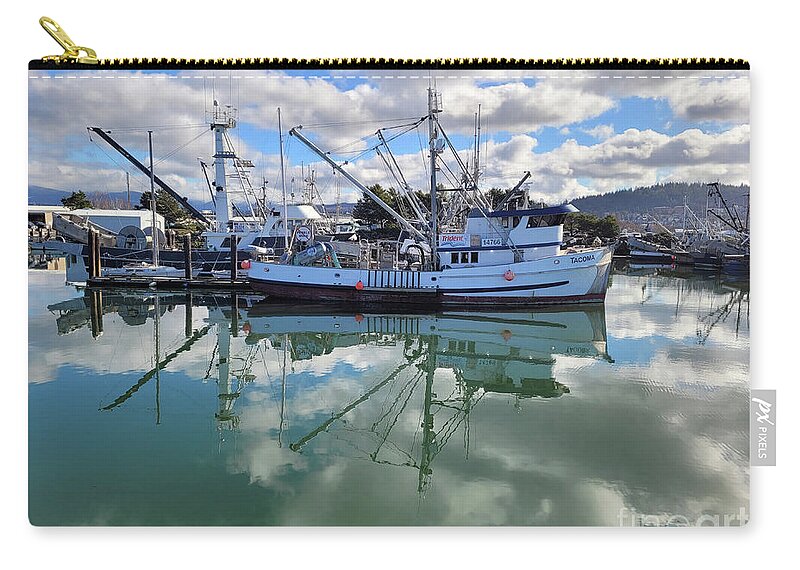 Fishing Vessel Tacoma By Norma Appleton Zip Pouch featuring the photograph Fishing Vessel Tacoma by Norma Appleton