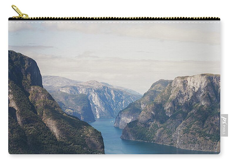 Fjord Zip Pouch featuring the photograph Fjord Landscape by Nicklas Gustafsson