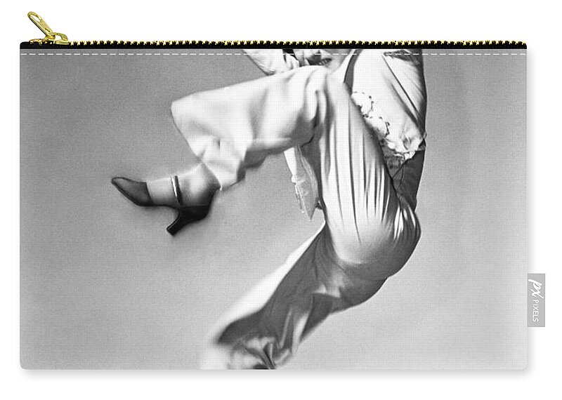 1944 Zip Pouch featuring the photograph Flamenco Dancer, 1944 by Granger