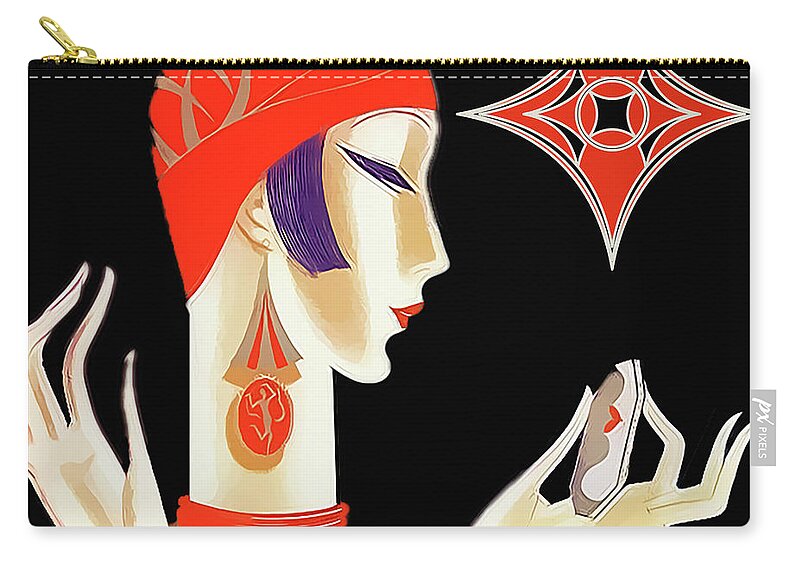 Staley Carry-all Pouch featuring the digital art Flapper Star by Chuck Staley