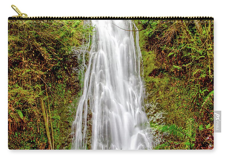 Neah Bay Zip Pouch featuring the photograph Flattery Creek Falls by Loyd Towe Photography