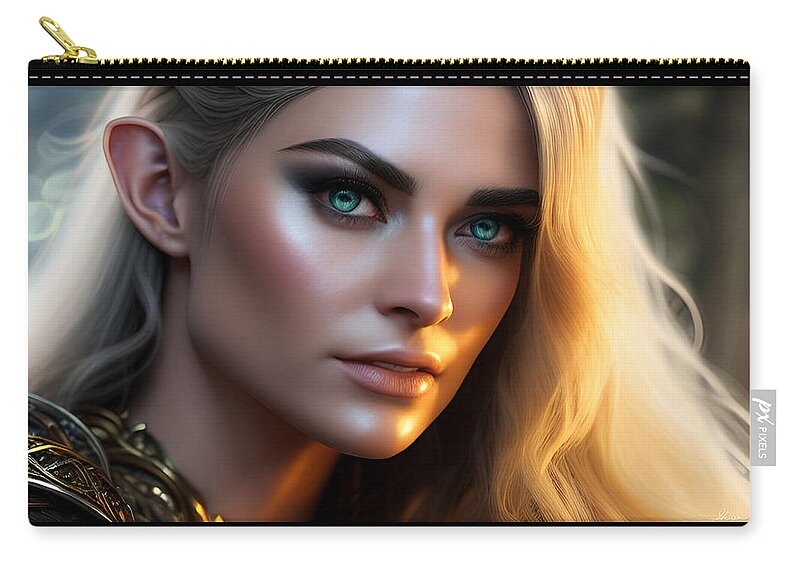 Elf Zip Pouch featuring the digital art Flawless by Shawn Dall
