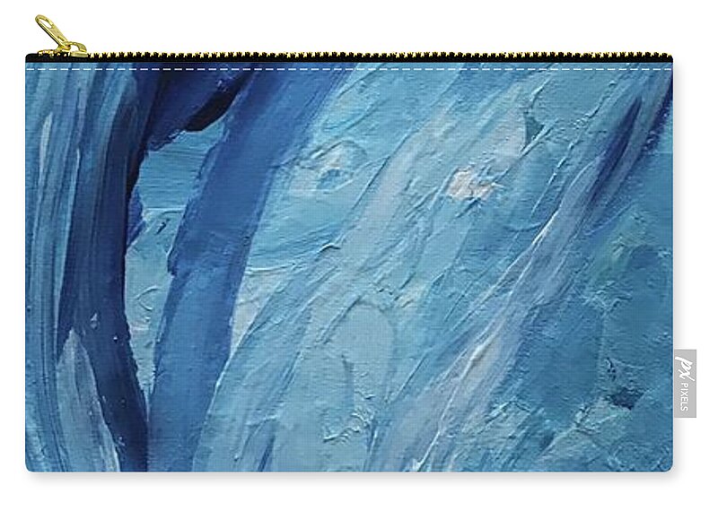 Flower Carry-all Pouch featuring the painting Fleur du Paradis by Medge Jaspan