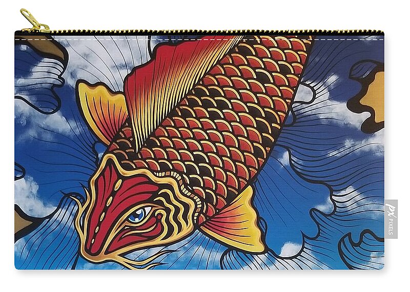  Zip Pouch featuring the painting Flight of Fancy by Bryon Stewart