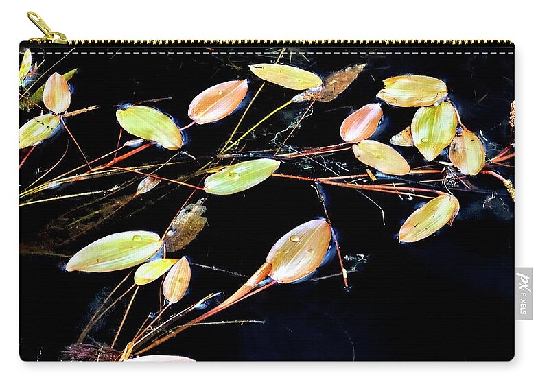 Nature Zip Pouch featuring the photograph Floating Branches and Leaves 2 by Jerry Sodorff
