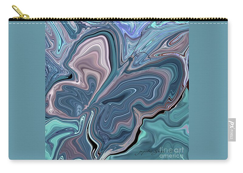 Butterfly Zip Pouch featuring the digital art Floating Butterfly by Jacqueline Shuler