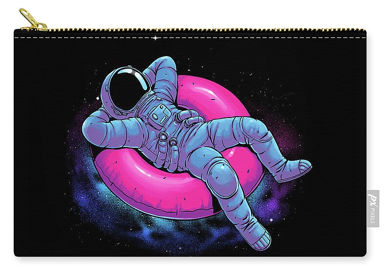 Space Zip Pouch featuring the digital art Floating Dream by Digital Carbine