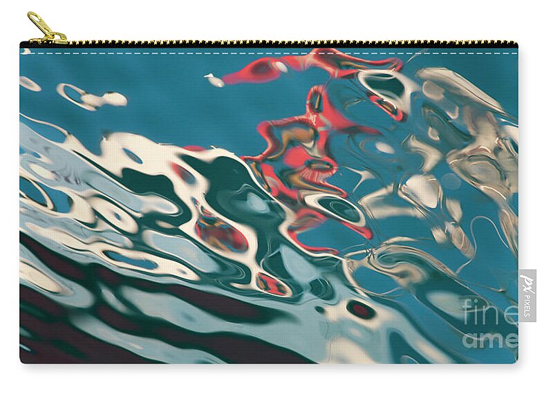 Floating On Blue 5 Zip Pouch featuring the photograph Floating On Blue 61 by Wendy Wilton