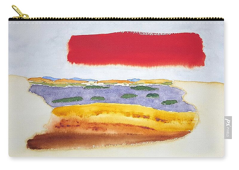 Watercolor Zip Pouch featuring the painting Floating World by John Klobucher