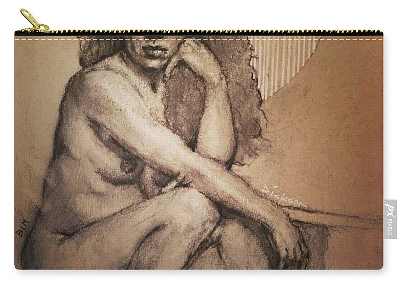  Carry-all Pouch featuring the painting Flora by Jeff Dickson