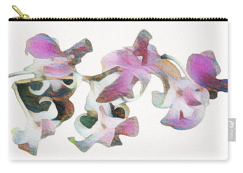 Flowers Zip Pouch featuring the digital art Floral Study 15 by Red Ram