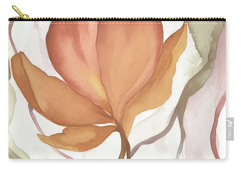 Abstract Zip Pouch featuring the painting Floral Symphony by Greg Collins