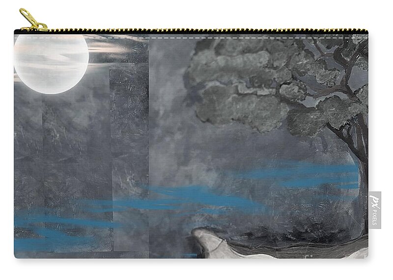  Zip Pouch featuring the painting Silver Whispers by Francis Brown