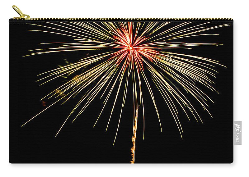 Firework Zip Pouch featuring the photograph Flower Explosion  by Kevin Lane