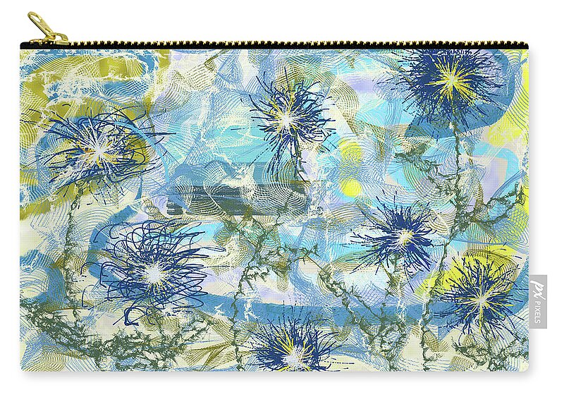 Digital Carry-all Pouch featuring the painting Flower Garden #8 by Christina Wedberg