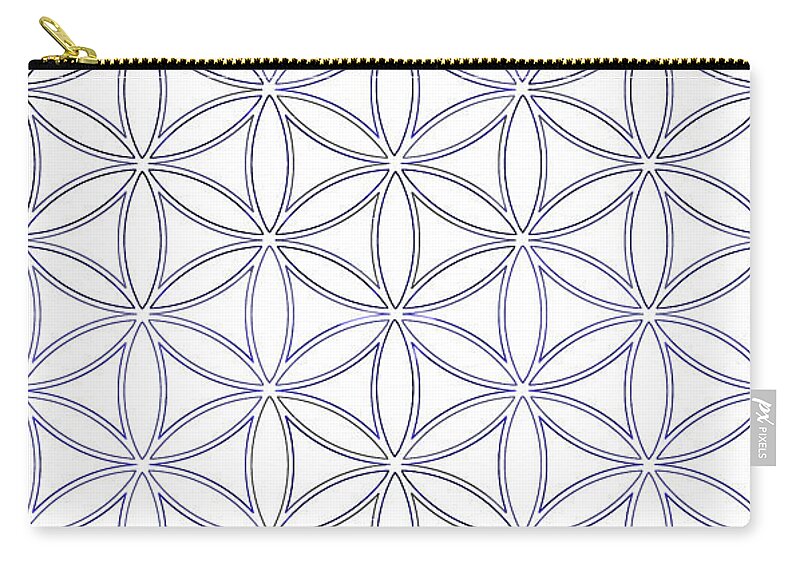 Flower Of Life Zip Pouch featuring the digital art Flower of Life_13 by Az Jackson
