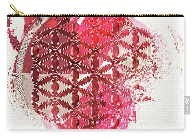 Flower Of Life Zip Pouch featuring the digital art Flower of Life_5 by Az Jackson