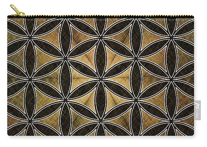 Flower Of Life Zip Pouch featuring the digital art Flower of Life_9 by Az Jackson