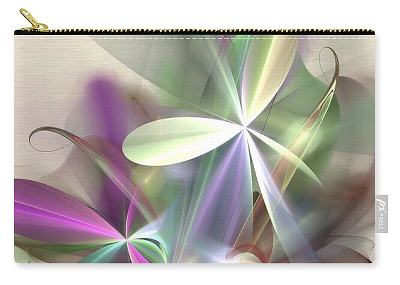 Valentine Zip Pouch featuring the digital art Flowers For You by Svetlana Nikolova