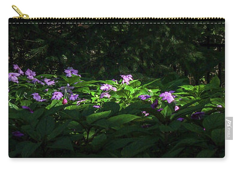 Flowers Zip Pouch featuring the photograph Flowers in Shade and Sun by Gerri Bigler
