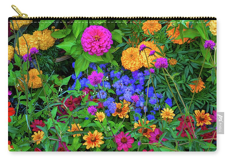 Flower Zip Pouch featuring the photograph Flowers so colorful by Bill Cubitt