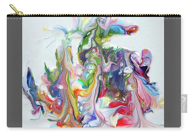 Colorful Zip Pouch featuring the painting Flying Dream by Deborah Erlandson