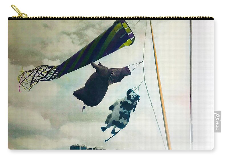 Landscape Zip Pouch featuring the photograph Flying High by Jean Wolfrum