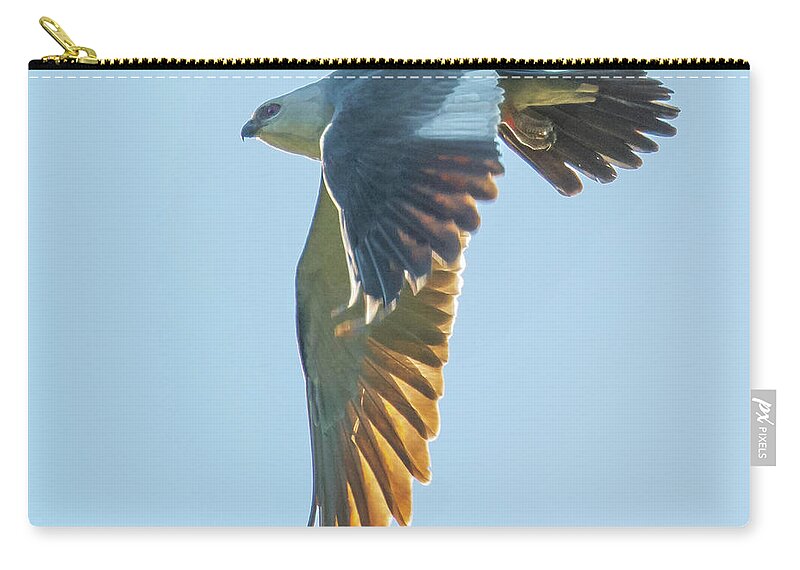 Nature Zip Pouch featuring the photograph Flying Kite by Barry Bohn