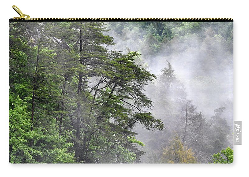 Fall Creek Falls Carry-all Pouch featuring the photograph Fog In Valley 2 by Phil Perkins
