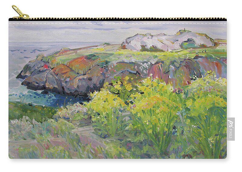 Fog Carry-all Pouch featuring the painting Foggy Day Duncan's Landing by John McCormick
