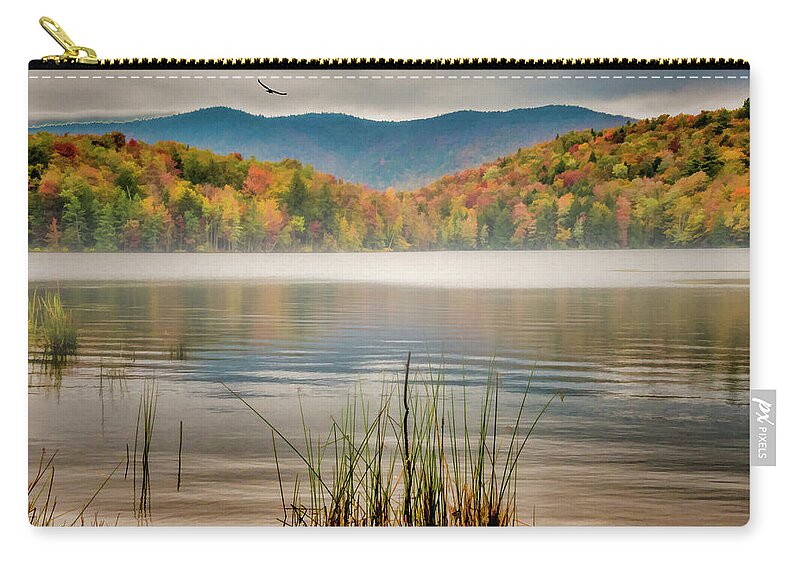 Fog Carry-all Pouch featuring the photograph Foggy Morning by Cathy Kovarik