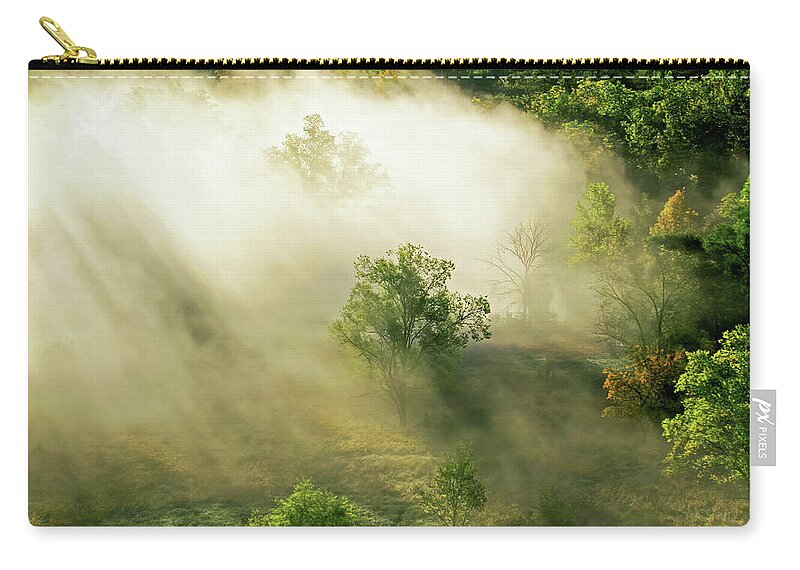 Landscape Carry-all Pouch featuring the photograph Foggy Morning by Lens Art Photography By Larry Trager