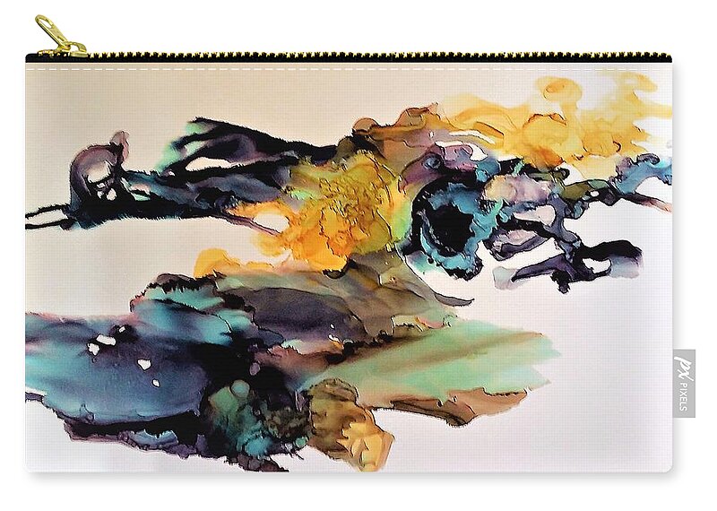 Foo Dog Carry-all Pouch featuring the painting Foo Dog by Angela Marinari