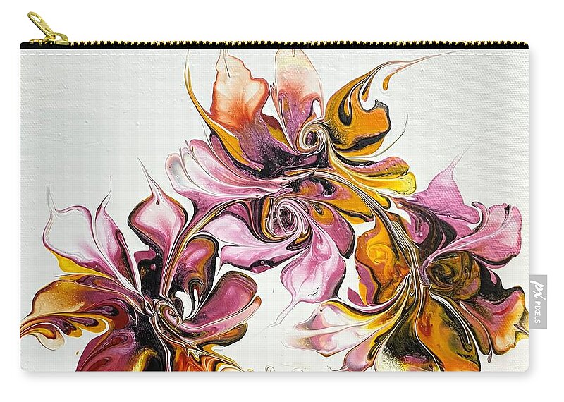 Flowers Zip Pouch featuring the painting For You by Soraya Silvestri